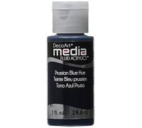 Deco Art Media Paint, Acrylic, Prussian Blue hue, 3 x 3 x 7.5 cm