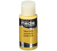 Deco Art Media Paint, Acrylic, Yellow Oxide, 3 x 3 x 7.5 cm