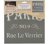 Deco Art Plastic Americana Stencil 12-inch x 12-inch-Parisian Street