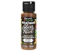 Deco Art Translucent Stained Glass Acrylic Paint 59ml (2oz) - Amber Brown