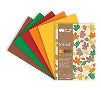 Deco Autumn A4 Paper Pad 170gsm 20 Sheets 5 Shades. Happy Color
