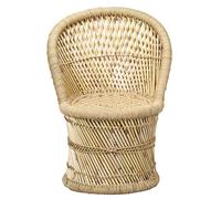 Deco Boho Natural Beige Bamboo Ø42cm Living Room Garden Table Handmade Candles