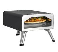 Deco Chef - 1800W Electric Pizza Oven with Pizza Stone and 13 Inch 2-in-1 Grill Stainless Steel Double Wall and Double Heating Elements, Black