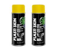 DECO COLOR PLASTISKIN 400ml Removable Film PEELABLE WRAP Rubber Spray Paint 10 Colours Range (RAL 1023 Yellow)