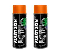 DECO COLOR PLASTISKIN 400ml Removable Film PEELABLE WRAP Rubber Spray Paint 10 Colours Range (RAL 2004 Orange)
