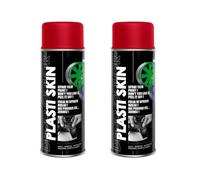 DECO COLOR PLASTISKIN 400ml Removable Film PEELABLE WRAP Rubber Spray Paint 10 Colours Range (RAL 3000 red)
