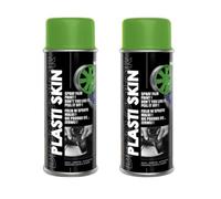 DECO COLOR PLASTISKIN 400ml Removable Film PEELABLE WRAP Rubber Spray Paint 10 Colours Range (RAL 6018 Green)