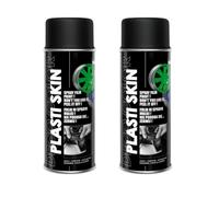 DECO COLOR PLASTISKIN 400ml Removable Film PEELABLE WRAP Rubber Spray Paint 10 Colours Range (RAL 9005 Black)