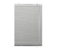 Deco Company aluminum blind for clamping, visual, light and glare protection, all assembly parts included, aluminum blind, silver, 80 x 130 cm (WxH), 23-3048