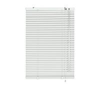 Deco Company aluminum blind for clamping, visual, light and glare protection, all assembly parts included, aluminum blind, white, 40 x 130 cm (WxH)