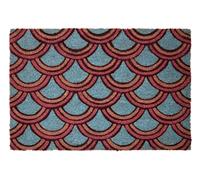 Deco Doormat, Stylish Coir Mat With Art Deco Pattern And Durable PVC Backing, Hard-Wearing And Premier Housewares Multi Medium