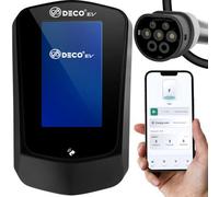 Deco Ev Apex 7.4Kw/32A Wallbox Super Fast Ev Charger Tethered 5M Cable Type 2 Indoor/outdoor Black