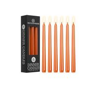 Deco Express Set of 6 Taper Candles in Orange Deco Express Orange