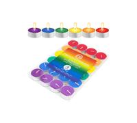 Deco Express Unscented Rainbow Colour Tealight Candle 4 Hours Pack of 24 Deco Express Multicolor