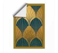 Deco Fan Symmetry Art Deco Unframed Wall Art Print A1 (84.1×59.4cm), Wall Decor for Living Room, Bedroom, Office & Home, Art Gift