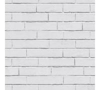 Deco Good Vibes White Bricks Wallpaper Geometrical Pattern Industrial Paste The Wall