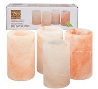 Deco Himalayan Salt Shot Glasses, Set of 4 All-Natural 3" Pink Salt Glasses -Tequila Shot Glasses