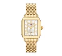 Deco Madison Mid 18K Gold-Plated Diamond Dial Watch