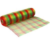 Deco Mesh Metallic Red, Green, Gold 25cm x 9.1m (10yds) Pattern No.272