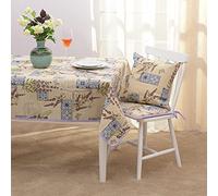 Deco Mex ELT25734 Table Mat Lavender Cotton, Polyester, Acrylic, Mauve, Beige, Blue, Regular Size