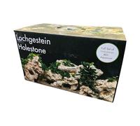 Deco-Set Natural Hole Stone Aquarium Rock for 80L Fish Tanks, Tropical & Cold Water Safe Decorative Rock with Natural Caves, Fish & Reptile Friendly (Hole Stone, 80 Litre Set) Hanicks GB145
