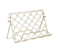 Deco Style Cook Book Stand in Matte Gold Finish Gold-Coloured