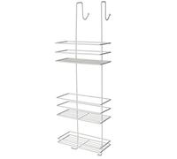 Deco Trading New 3 Tier Large White Hanging Bathroom Organiser Unit Shower Rack Storage Caddy With Deep Baskets