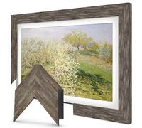 Deco TV Frames - Distressed Barnwood Smart Frame Compatible ONLY with Samsung The Frame TV (3" Color Chip)