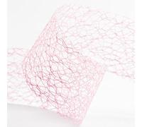 Deco Web Mesh Ribbon 38mm x 20 Metres - Pale Pink