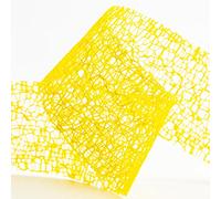 Deco Web Mesh Ribbon 38mm x 20 Metres - Yellow