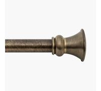 Deco Window Curtain Pole for windows 46 to 112 cm Adjustable 25mm Extendable Drapery Rod with Egyptian Finials (Brass,1 Pc)