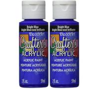 DecoArt 59 ml Crafters Acrylic, Bright Blue (Pack of 2)