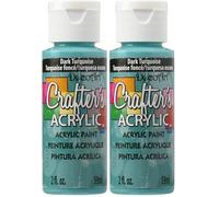 DecoArt 59 ml Crafters Acrylic, Dark Turquoise (Pack of 2)