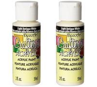 DecoArt 59 ml Crafters Acrylic, Light Antique White (Pack of 2)
