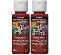 DecoArt 59 ml Crafters Acrylic, Tuscan Red (Pack of 2)