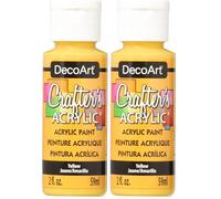 DecoArt 59 ml Crafters Acrylic, Yellow (Pack of 2)