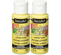 DecoArt Acrylic Paint, Daffodil Yellow, 59ml (Pack of 2)