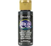 DecoArt Americana Acrylic Multi-Purpose Paint, Black Green