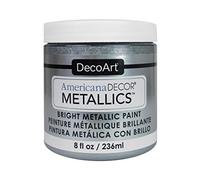 DecoArt Americana Décor Metallic Jar of Paint, Acrylic, Silver, 7 x 7 x 8 cm