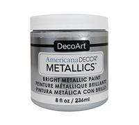 DecoArt Americana Décor Metallic Jar of Paint, Acrylic, Sterling Silver, 236 ml (Pack of 1)