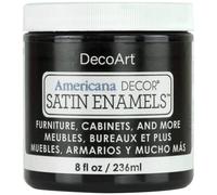 DecoArt Americana Décor Satin Enamels Bottle Paint, Acrylic, Classic Black, 236 ml (Pack of 1)