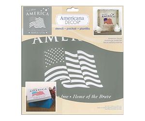 DecoArt Americana Decor Stencil American Tribute, None, Extra Large, One Size
