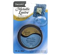 DecoArt Americana Metallic Lustre Jar Of Paint, Acrylic, Cosmic Blue, 15 x 10 x 2.50 cm