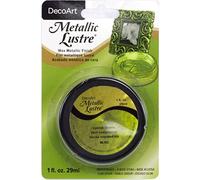 DecoArt Americana Metallic Lustre Jar Of Paint, Acrylic, Lavish Green, 15 x 10 x 2.50 cm