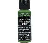 DecoArt Americana Multi Surface Satin Bottle Paint, Acrylic, Woodland Green, 3 x 3 x 7 cm