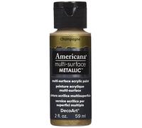 DecoArt Americana Multi Surface Satin Metallic Bottle Paint, Acrylic, Champagne, 59 ml (Pack of 1)