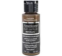 DecoArt Americana Multi Surface Satin Metallic Bottle Paint, Acrylic, Chocolate, 3 x 3 x 7 cm