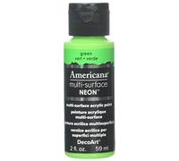 DecoArt Americana Multi Surface Satin Neon Bottle Paint, Acrylic, Green, 3 x 3 x 7 cm