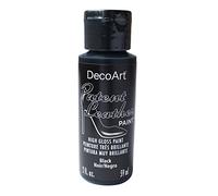 DecoArt Americana Patent Leather Jar of Paint, Acrylic, Black, 59 ml (Pack of 1)