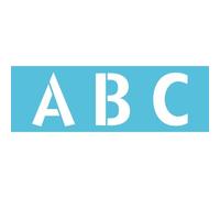 DecoArt Americana Stencil 6"x18" 7 sheet pack 5in Solid Alphabet Stencil, Blue, 15 x 46 x 0.3 cm